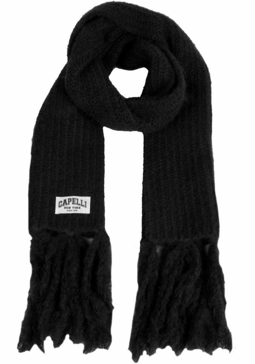 Bild 1 von Capelli New York Strickschal, Mit extra langen Fransen, Schwarz