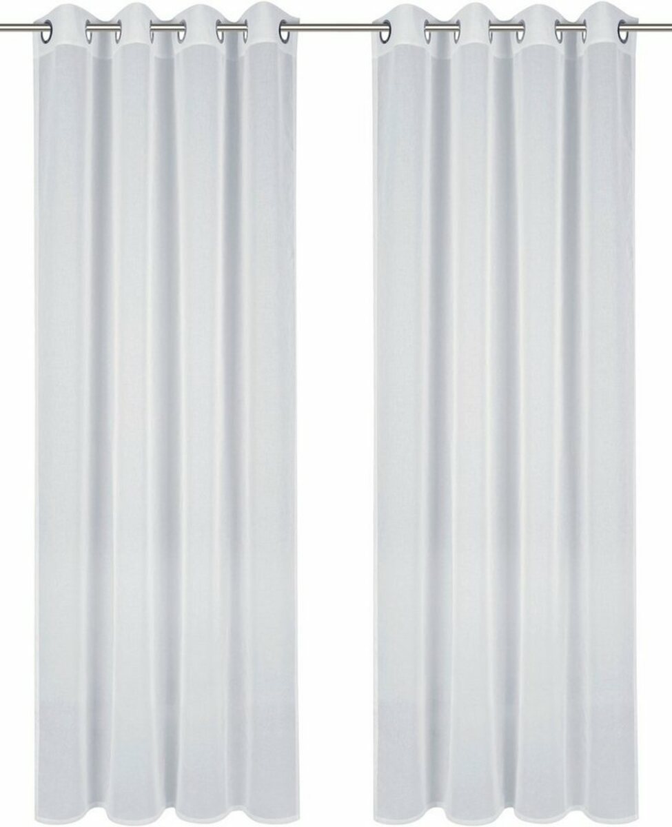 Bild 1 von Gardine Dolly, my home, Ösen (1 St), transparent, Transparent, Gewebt, Polyester, Grau