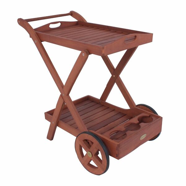 Bild 1 von GARDEN PLEASURE Teewagen TOLEDO belastbar bis 10kg inkl. Flaschenhalter 54x80x88cm