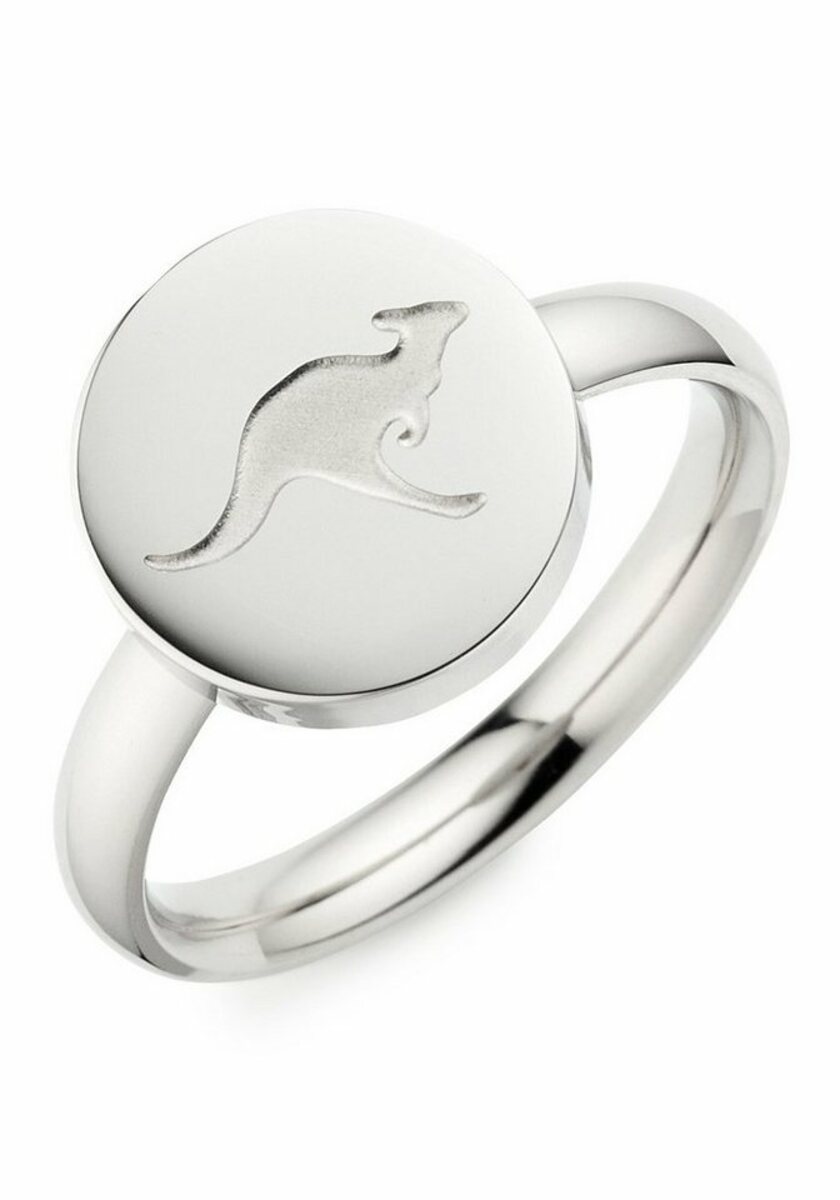 Bild 1 von KangaROOS Fingerring Schmuck Geschenk, Ring Siegelring Känguru, zu Kleid, Shirt, Jeans, Sneaker! Anlass Geburtstag Weihnachten, Silberfarben