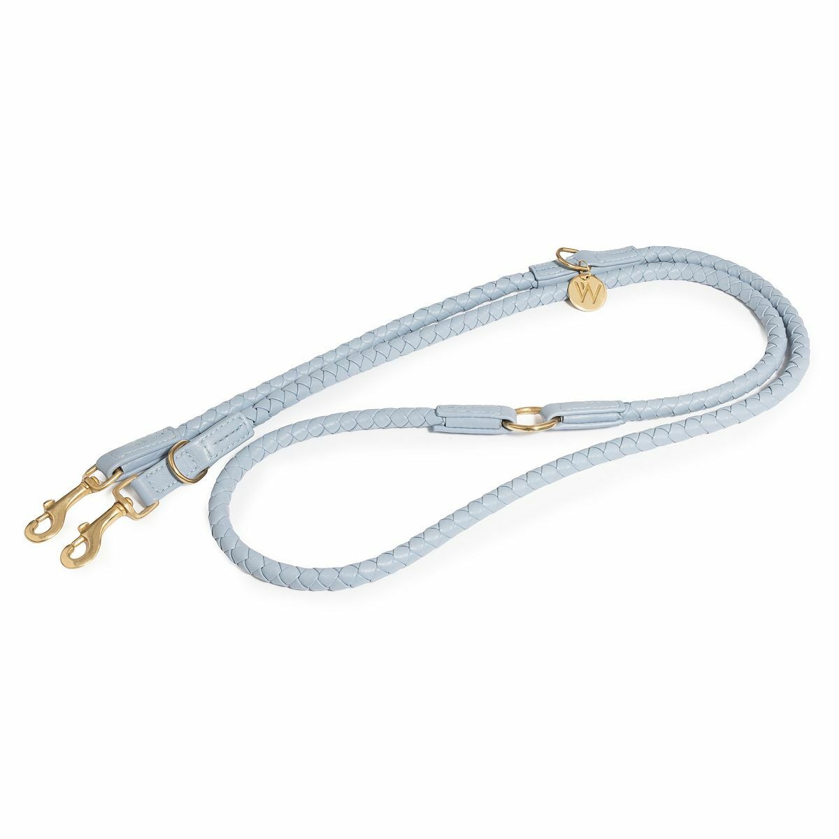 Bild 1 von WILLIAM WALKER Leine TWISTED 3-fach verstellbar Rindsleder goldfarbene Beschläge