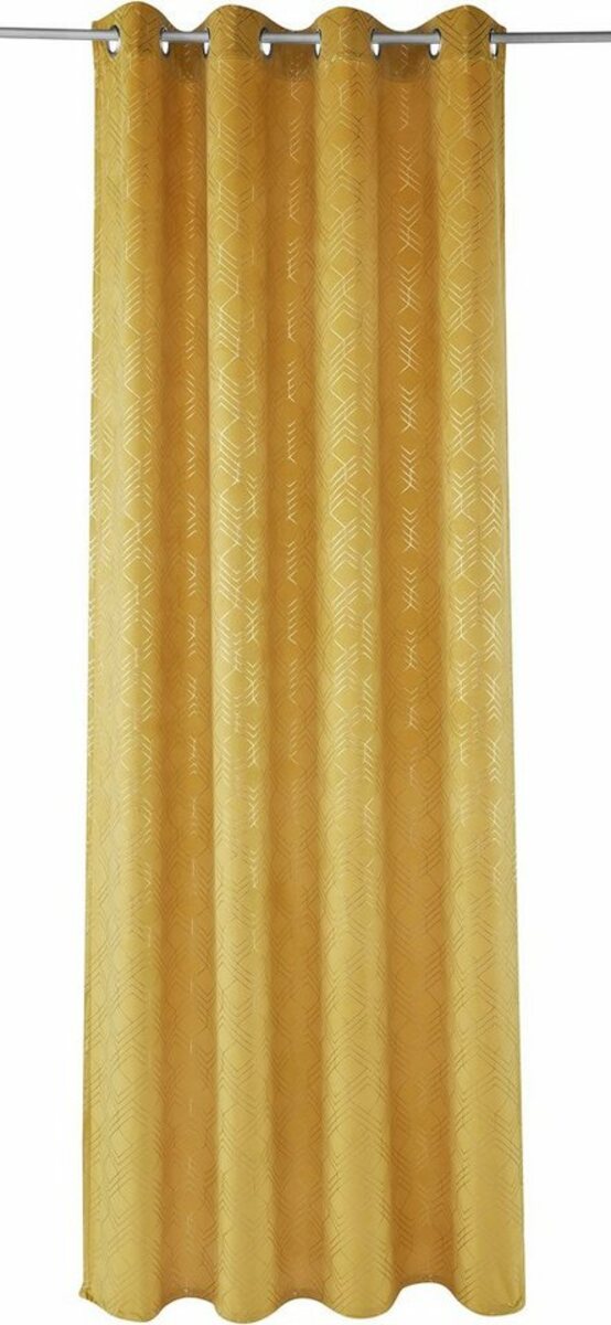 Bild 1 von Vorhang Velvet Foil, my home, Ösen (2 St), blickdicht, Samt, Goldfarben
