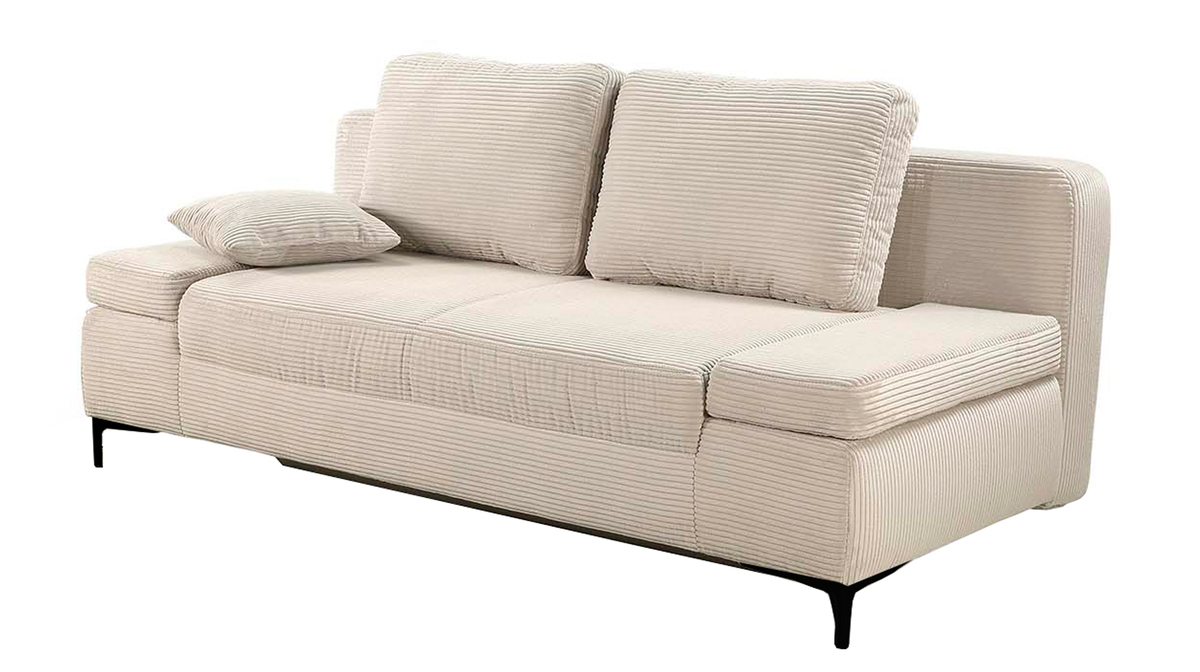 Bild 1 von Schlafsofa grau-beige mit Armlehnverstellung 202 x 103 cm - JANO