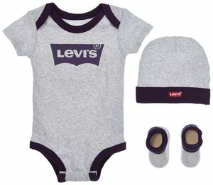 Levi's® Kids Body Neugeborenen-Geschenkset (Set, 3-tlg) UNISEX, Grau