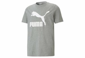 PUMA T-Shirt Classics Logo T-Shirt Herren, Grau