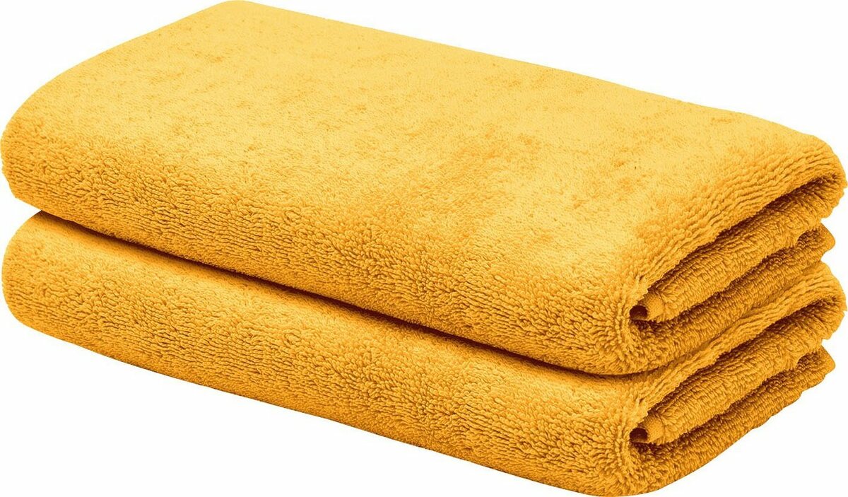 Bild 1 von LOOKS by Wolfgang Joop Gästehandtücher LOOKS, Frottier (2-St), mit Logobestickung, Gelb