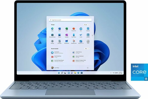 Bild 1 von Microsoft Surface Laptop Go 2 Notebook (31,5 cm/12,4 Zoll, Intel Core i5 1135G7, Iris Xe Graphics, 256 GB SSD), Blau