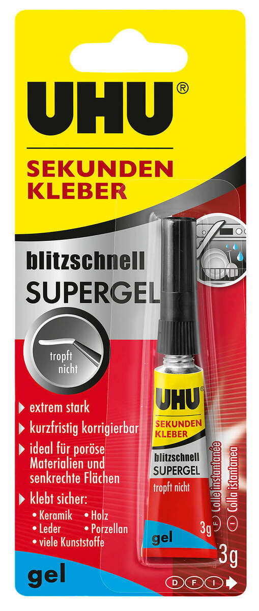 Bild 1 von UHU Sekundenkleber »blitzschnell SUPERGEL«
