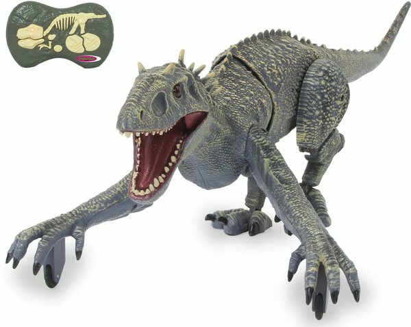 Bild 1 von Jamara RC-Tier Dinosaurier Exoraptor, Li-Ion 3,7V, 2,4GHz, grau, mit Licht und Sound, Grau