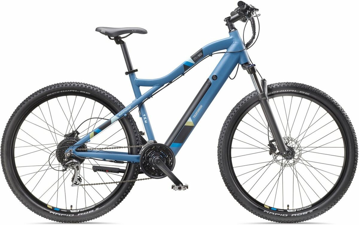 Bild 1 von Telefunken E-Bike Aufsteiger M922, 24 Gang Shimano Acera Schaltwerk, Kettenschaltung, Heckmotor, 504 Wh Akku, Blau