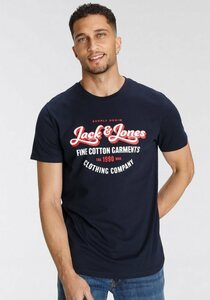 Jack & Jones Rundhalsshirt JJ JJANDY TEE SS CREW NECK, Blau