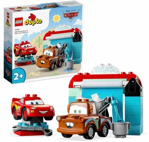 LEGO® Konstruktionsspielsteine Lightning McQueen und Mater in der Waschanlage (10996), LEGO® DUPLO, (29 St), LEGO® DUPLO Disney and Pixar’s Cars, Made in Europe, Bunt