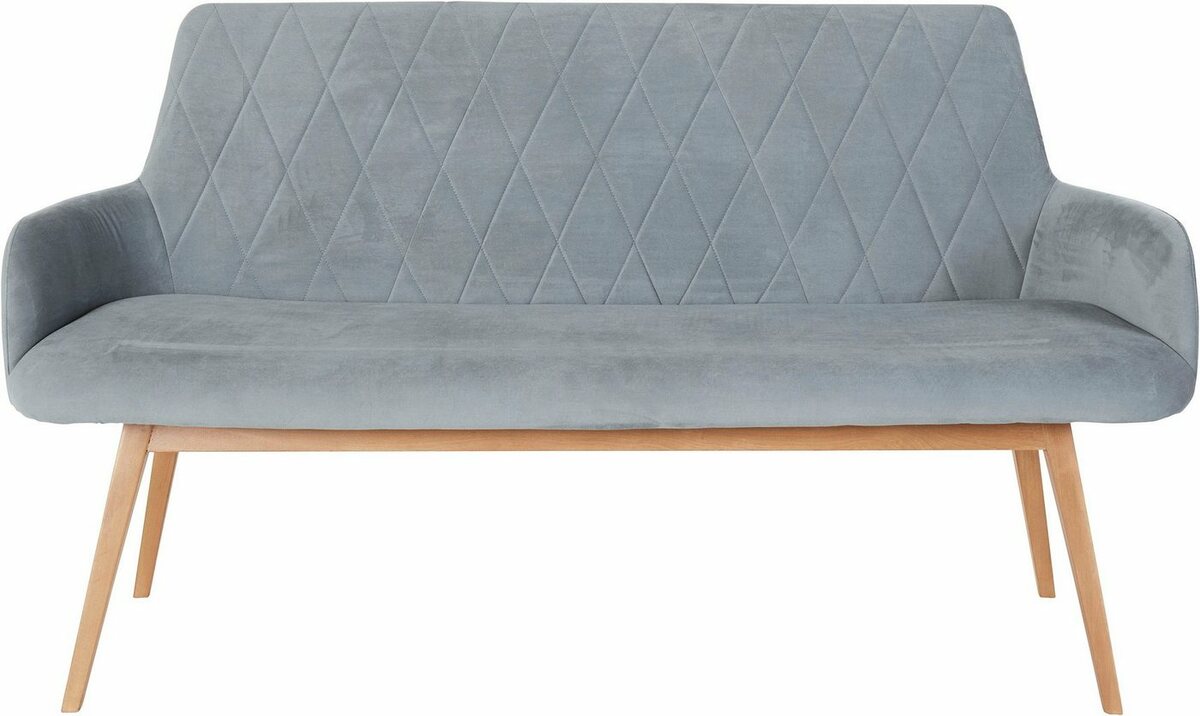 Bild 1 von Home affaire Sitzbank Brest, Sitz und Rücken gepolstert, Rautensteppung im Rueckenlehne, Grau