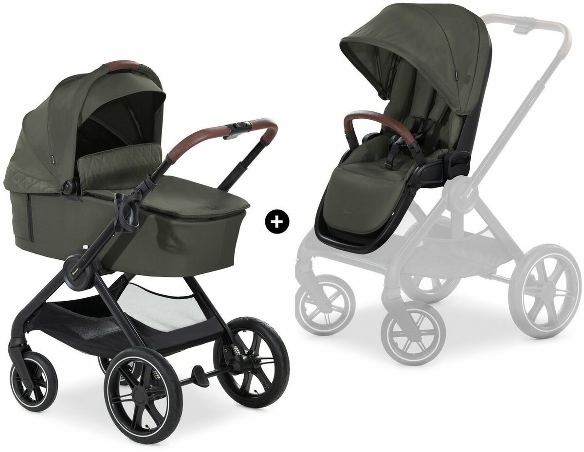 Bild 1 von Hauck Kombi-Kinderwagen Walk N Care Air Set, dark olive, Grün