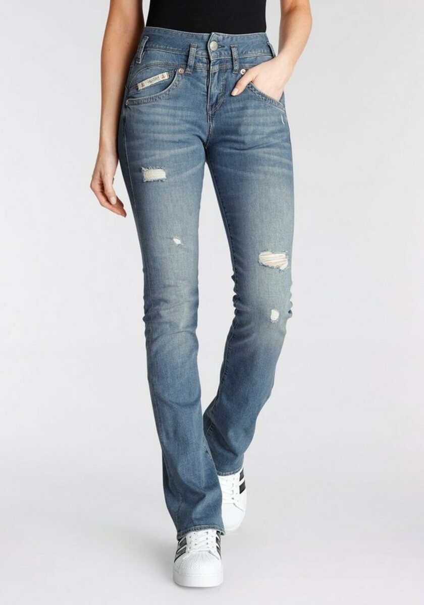 Bild 1 von Herrlicher Bootcut-Jeans PEARL Destroyed-Look, Blau
