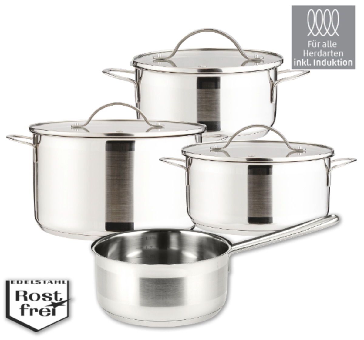 Bild 1 von HOME IDEAS COOKING Edelstahl-Topf mit Deckel*