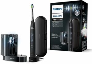 Philips Sonicare ProtectiveClean 5100 Elektrische Zahnbürste, Schallzahnbürste, UV-Reinigungsgerät, Reiseetui (Modell HX6850/57)