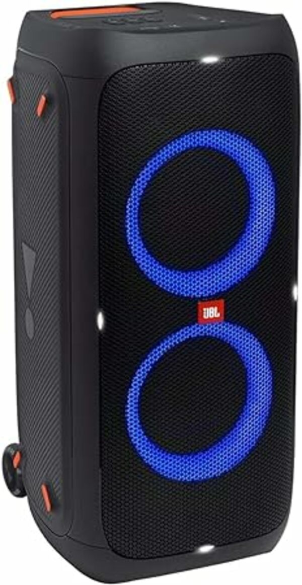 Bild 1 von JBL PartyBox 310 in Schwarz – Trag- und rollbarer Bluetooth Party-Lautsprecher mit Lichteffekten – Spritzwassergeschützte, mobile Musikbox mit Akku