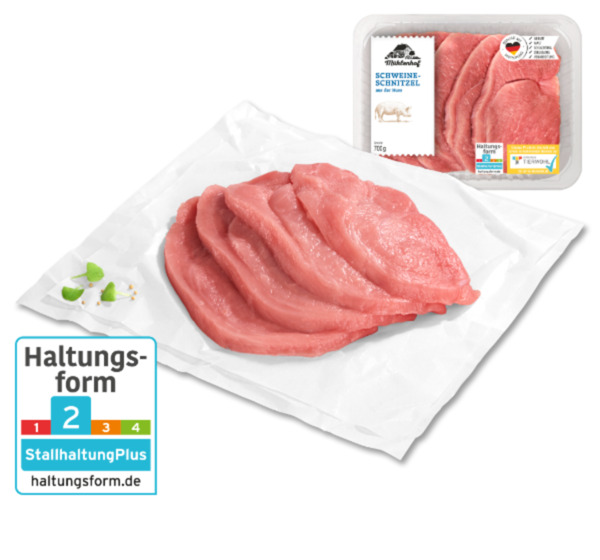Bild 1 von MÜHLENHOF Frische Schweine-Schinken-Schnitzel*