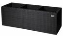 Bild 1 von Pflanzkübel Polyrattan 76 x 26 x 29,5 cm, für Innen und Außen, Kunststoffeinsatz, anthrazit