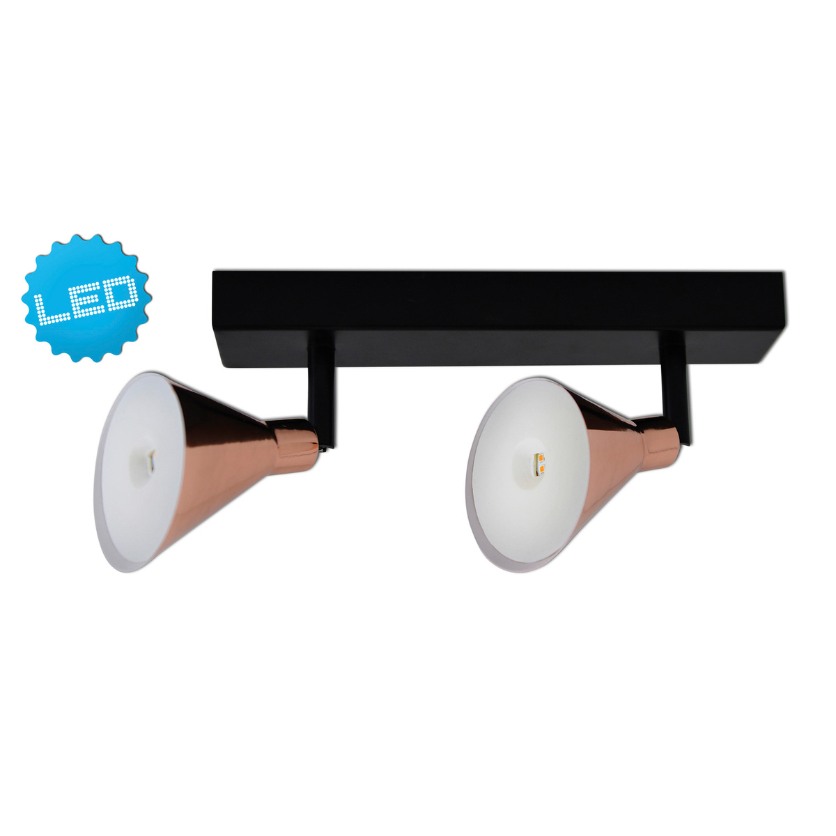 Bild 2 von 2er LED-Wand-u. Deckenspot "Copper"