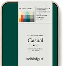Bild 1 von Spannbettlaken CASUAL u.a. in Gr. 90x200, 140x200 oder 180x200 cm, 100% Bio-Baumwolle, Schlafgut, Jersey, Gummizug: rundum, (1 Stück), Bettlaken für Matratzen bis 25 cm Höhe, zuverlässig, langleb