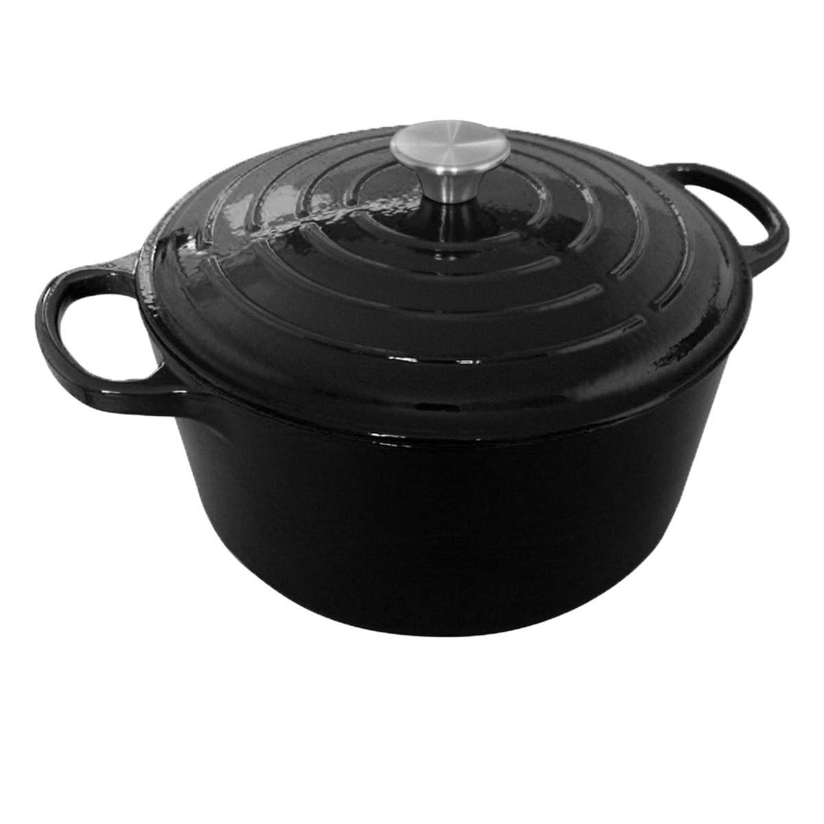 Bild 1 von Casa Royale XXL-Gusseisen-Topf, ca. 6,3 Liter- schwarz glänzend