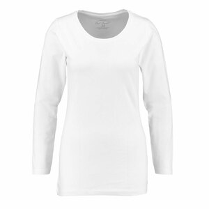 Damen-T-Shirt Stretch / Rundhals, Weiß, 46