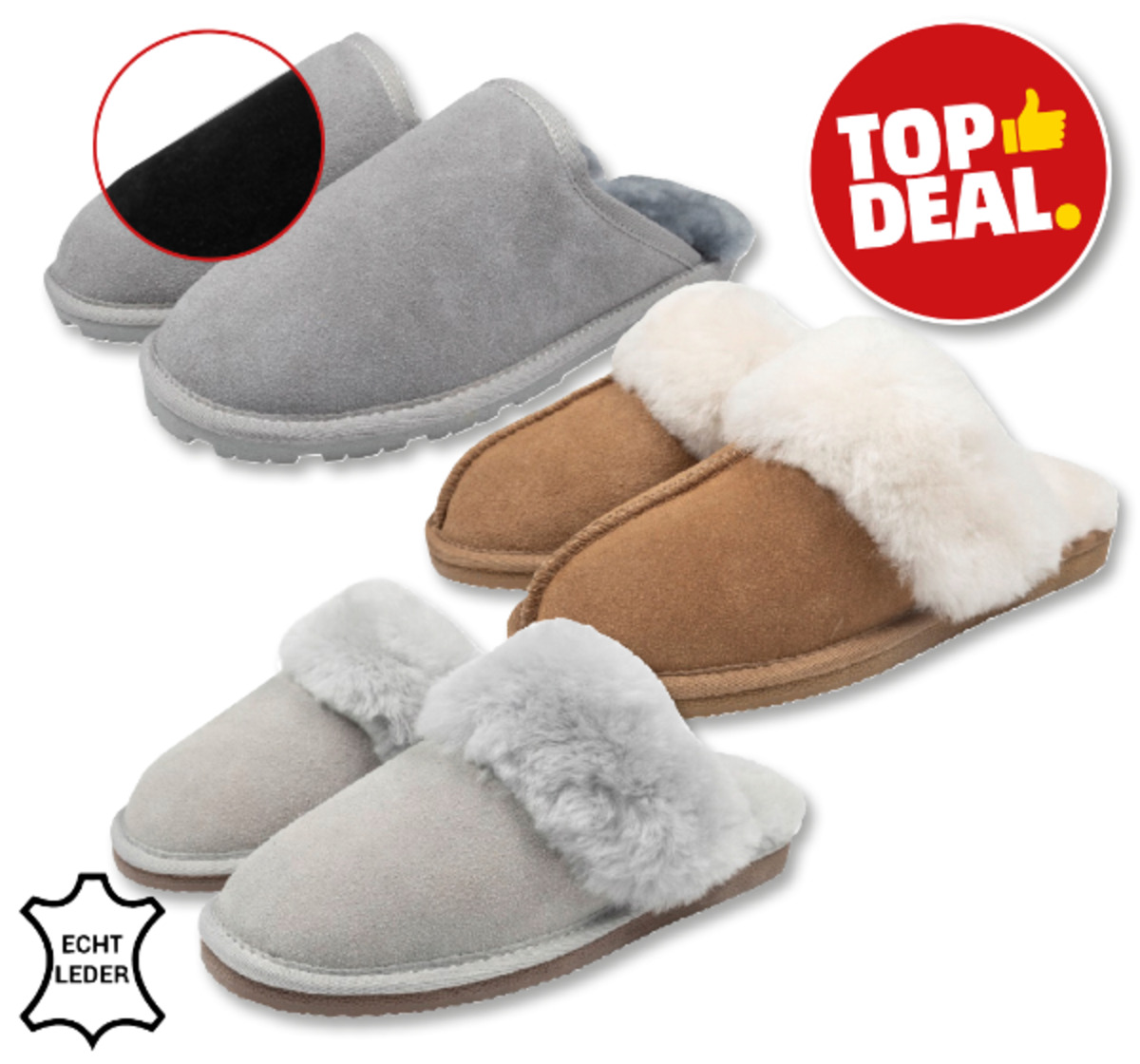 Bild 1 von Damen/Herren Lammfellhausschuhe*