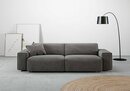 Bild 1 von Andas Big-Sofa Glimminge, besondere Kedernähte, auch in Breitcord + Easy care-Bezug, Zierkissen, Grau