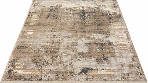 Teppich Hamsa, Leonique, rechteckig, Höhe: 9 mm, dezenter Glanz, Schrumpf-Garn-Effekt, im Vintage-Look, dichte Qualität, Grau