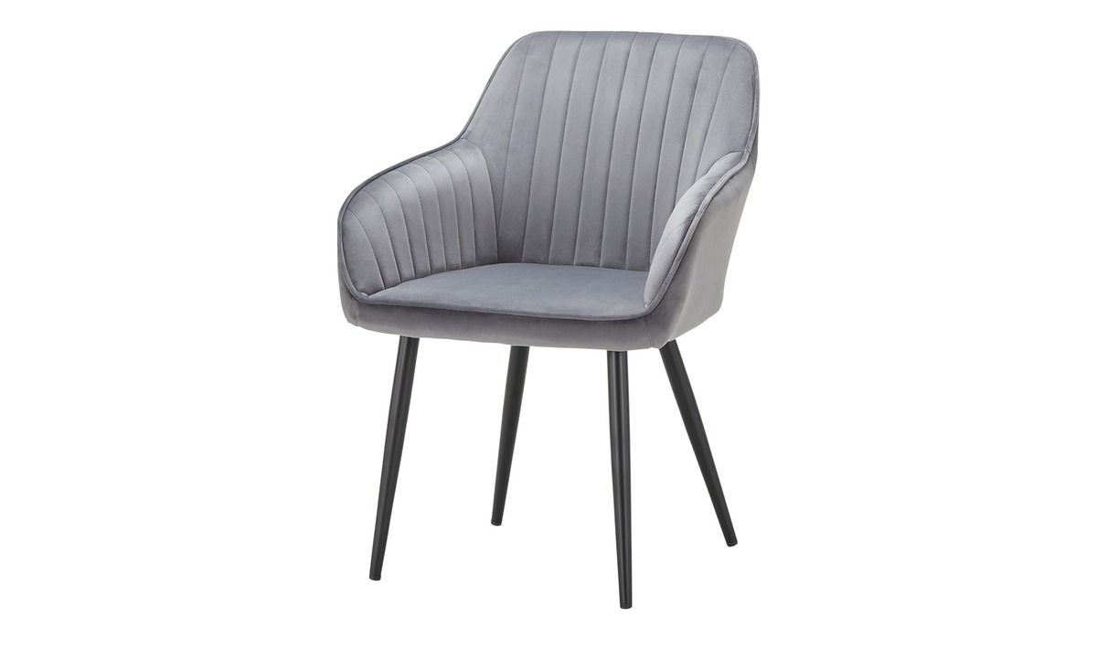 Bild 1 von Schalenstuhl grau Maße (cm): B: 59 H: 81 T: 59,5 Aktuelle Gutschein Aktion