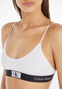 Calvin Klein Underwear Bralette-BH UNLINED BRALETTE mit klassischem CK-Logobund, Weiß