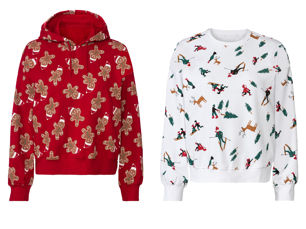 Bild 1 von esmara® Damen Sweatpullover mit lustigen Weihnachtsmotiven