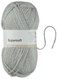 Supersoft Strickgarn, Hellgrau, 50 g