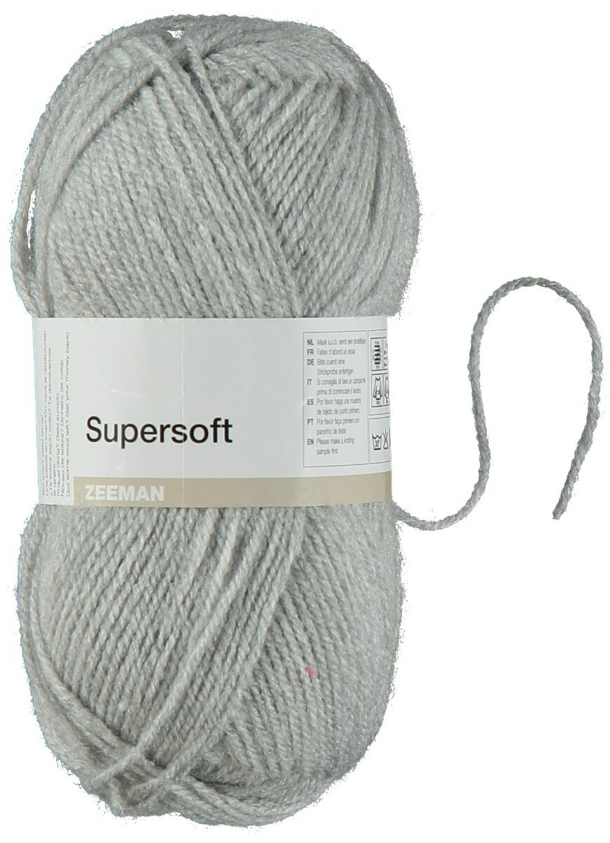 Bild 1 von Supersoft Strickgarn, Hellgrau, 50 g