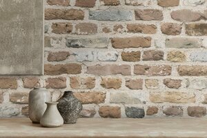 A.S. Création Vliestapete Bricks & Stones Backstein Steinoptik, leicht strukturiert, matt, (1 St), Beige|braun|grau