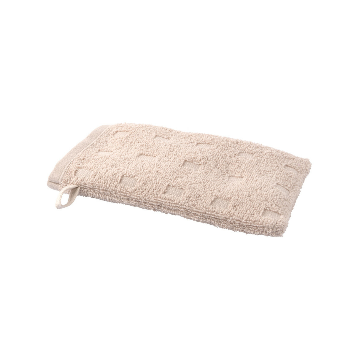 Bild 1 von Waschhandschuh mit grafischer Struktur BEIGE