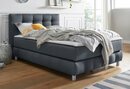 Bild 1 von Andas Boxspringbett Salo XXL, in Samtoptik oder Struktur, 6 Breiten in Überlänge 220cm, 4 Härtegrade, Grau