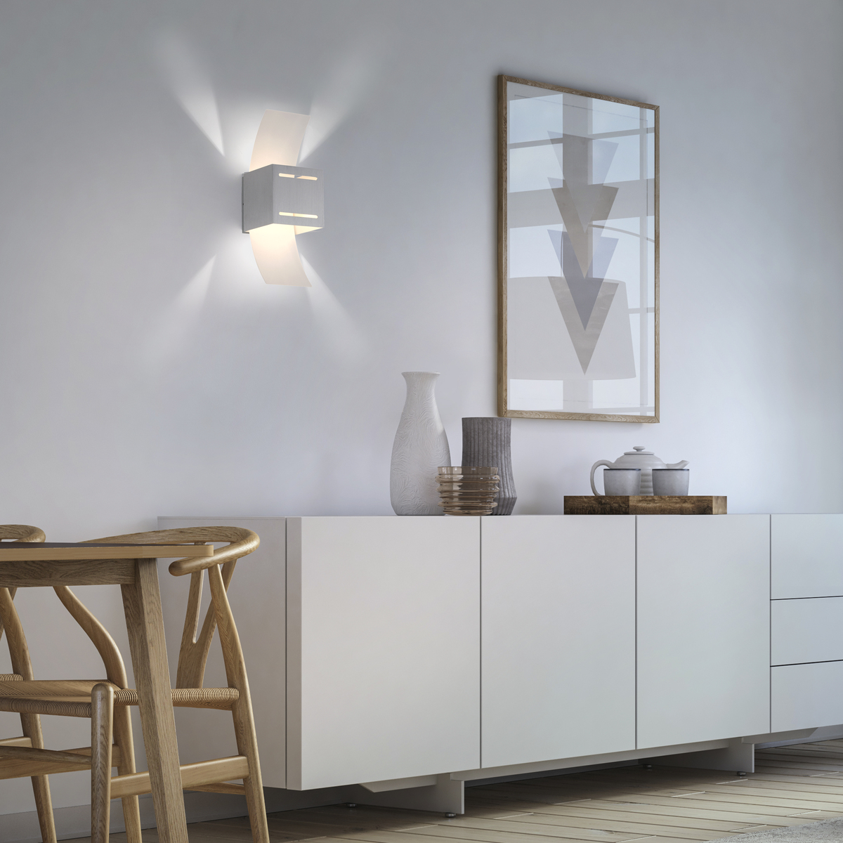 Bild 4 von Paul Neuhaus, 1-flammige Wandleuchte, Lichtaustritt oben und unten, aluminium ORMA