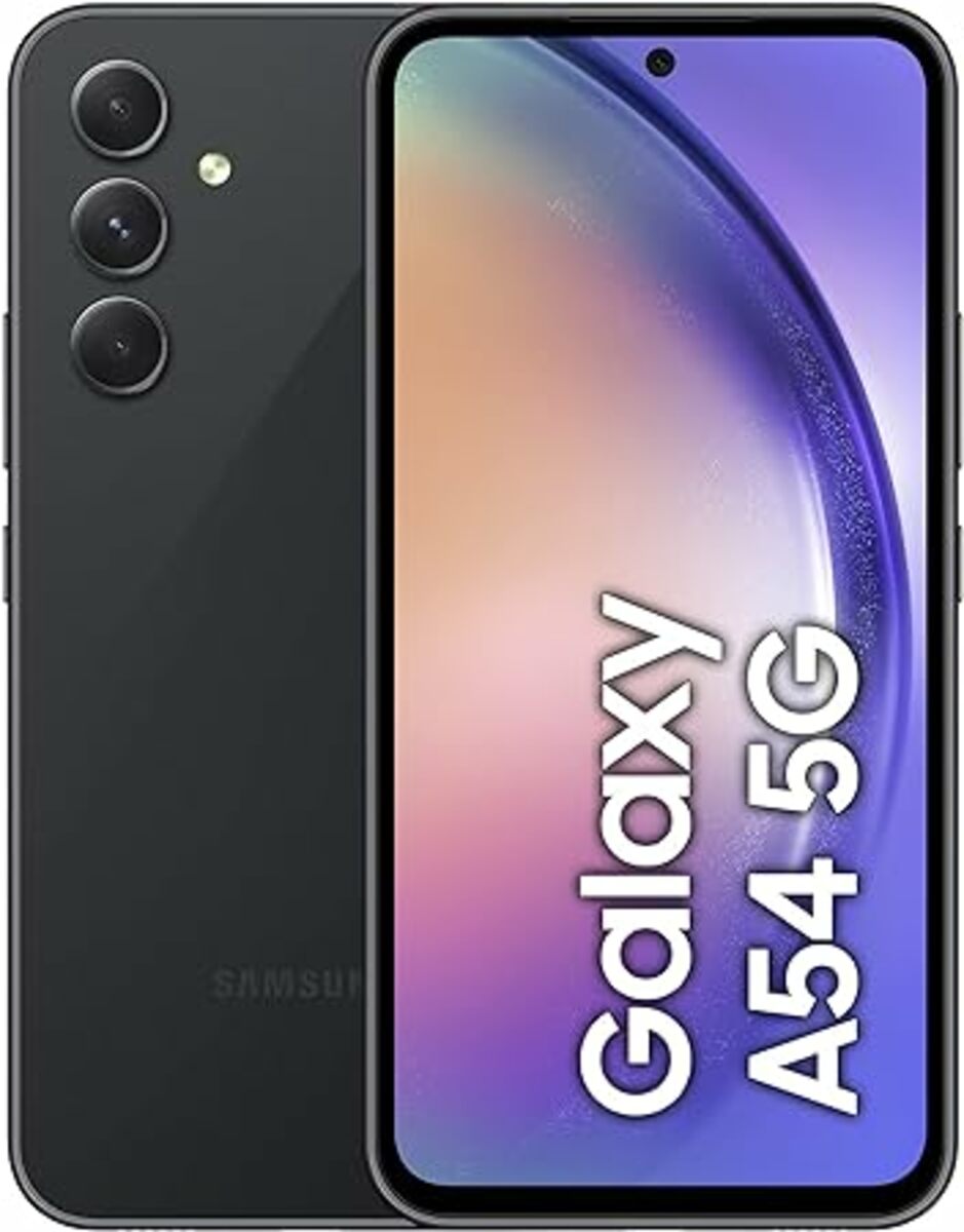 Bild 1 von Samsung Galaxy A54 5G, Android Smartphone, 6,4 Zoll Dynamic AMOLED Display, 5.000 mAh Akku, 128 GB/8 GB RAM Handy in Awesome Graphite inkl. 30 Monate Herstellergarantie [Exklusiv bei Amazon]