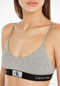 Calvin Klein Underwear Bralette-BH UNLINED BRALETTE mit klassischem CK-Logobund, Grau