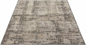 Teppich Selin, my home, rechteckig, Höhe: 9 mm, dezenter Glanz, Schrumpf-Garn-Effekt, im Vintage-Look, dichte Qualität, Grau