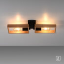 Bild 1 von LeuchtenDirekt Deckenleuchte FRAME, 2xE27/max. 60W, Innenleuchte, IP20, Metall und Holz