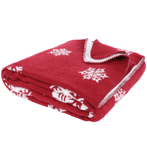 Bild 2 von Wohndecke Schneeflocke 150x200cm
                 
                                                        Rot