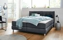Bild 1 von Andas Boxspringbett Salo XXL, in Samtoptik oder Struktur, 6 Breiten in Überlänge 220cm, 4 Härtegrade, Grau