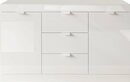 Bild 1 von LC Sideboard Slim, Breite 136 cm, weiß Hochglanz Lack, Weiß