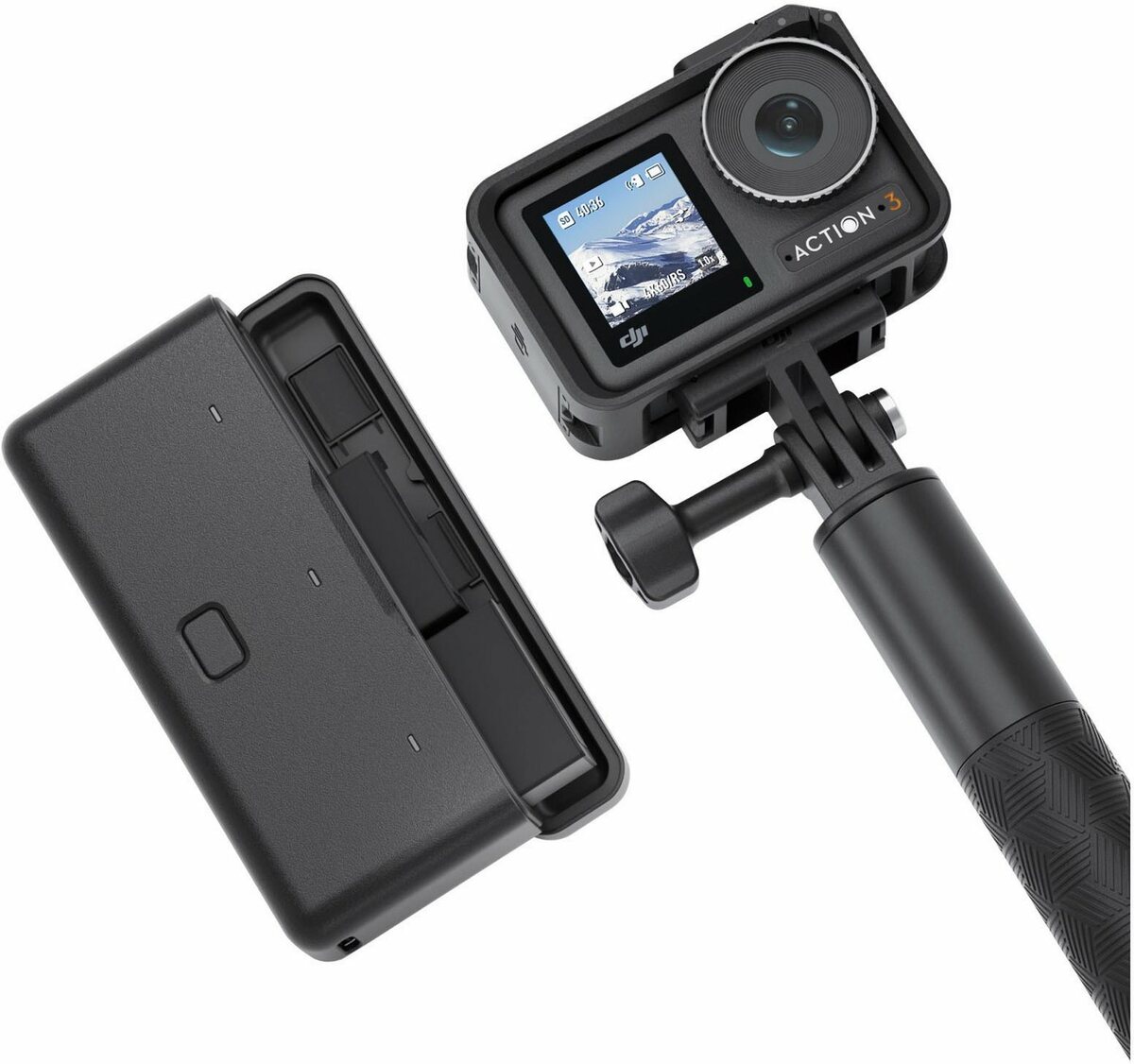 Bild 1 von DJI OSMO ACTION 3 ADVENTURE COMBO Camcorder (4K Ultra HD, Bluetooth), Schwarz