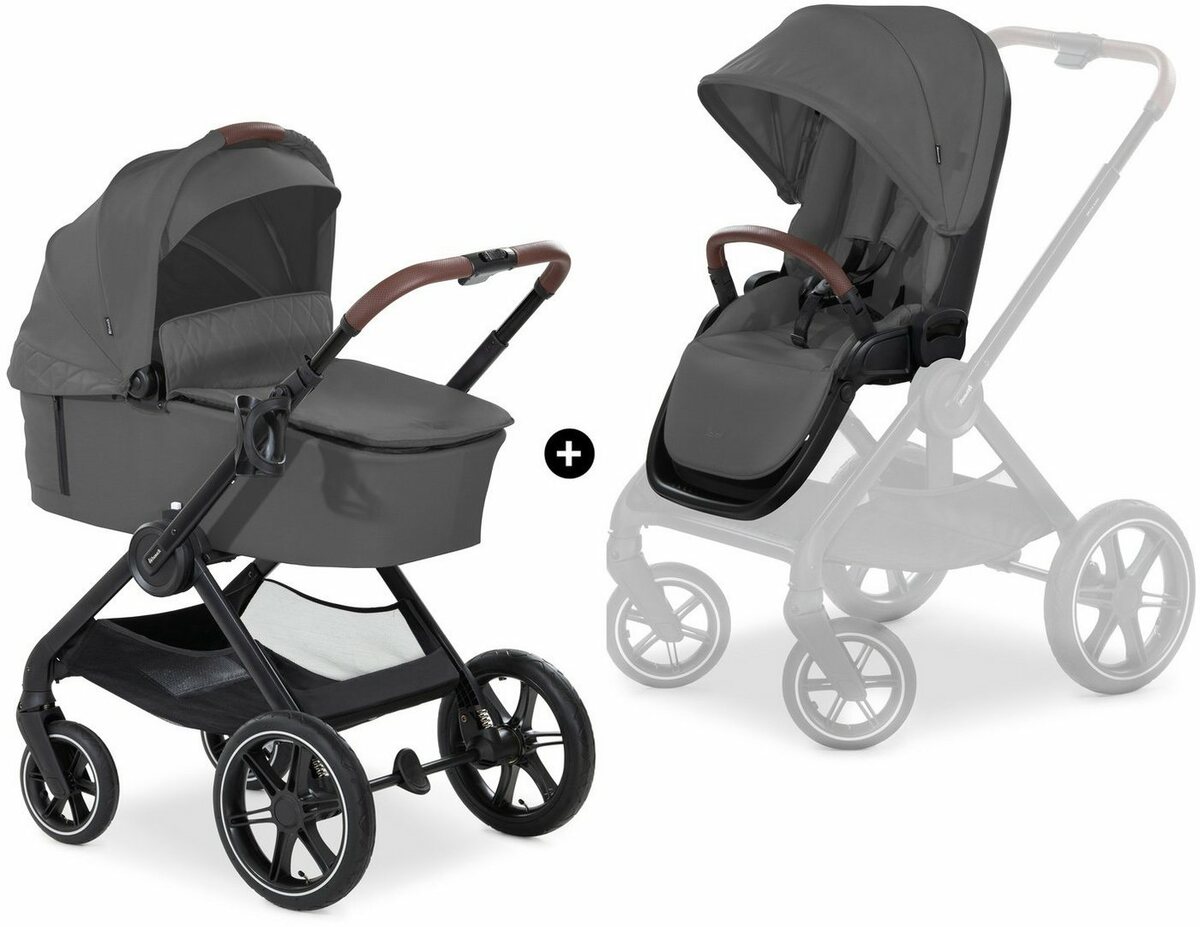 Bild 1 von Hauck Kombi-Kinderwagen Walk N Care Air Set, dark grey, Grau