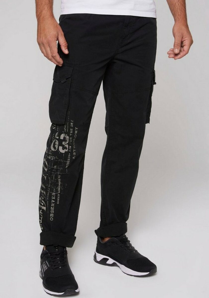 Bild 1 von CAMP DAVID Cargohose mit Logoschriftzug, Schwarz